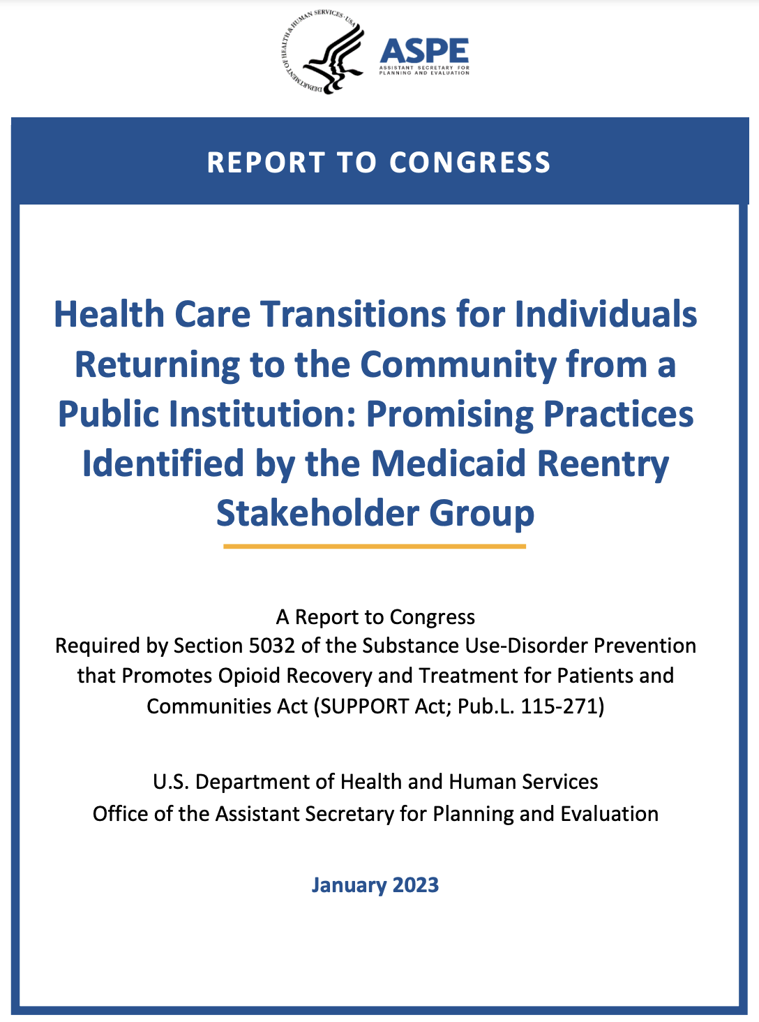 Health Care Transitions for Individuals Returning to the Community from a Public Institution