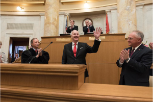 Gov. Asa Hutchinson at the 2019 State of the State address. Photo courtesy the Arkansas Governor's Office.